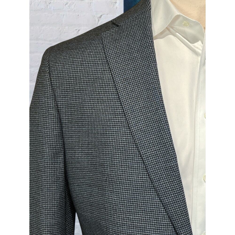 Ralph Lauren LRL 44L Steel Blue Gray Puppytooth Plaid Blazer Sport Coat - Picture 4 of 15